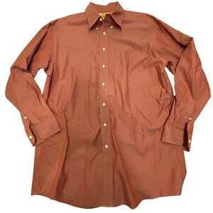 Roundtree & Yorke Gold Label 80s Non-Iron Pinpoint Dress‎ Shirt 16.5 36